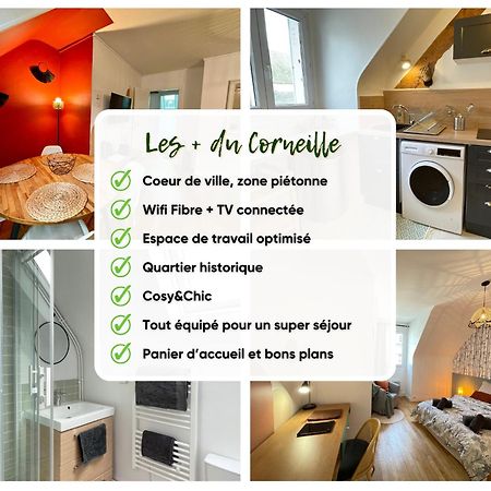 Le Corneille - Ideal Pros & Couples - Centre Historique - Chateau 5Min - Gare 10Min - Au Calme - Fibre كومبيينْيِ المظهر الخارجي الصورة
